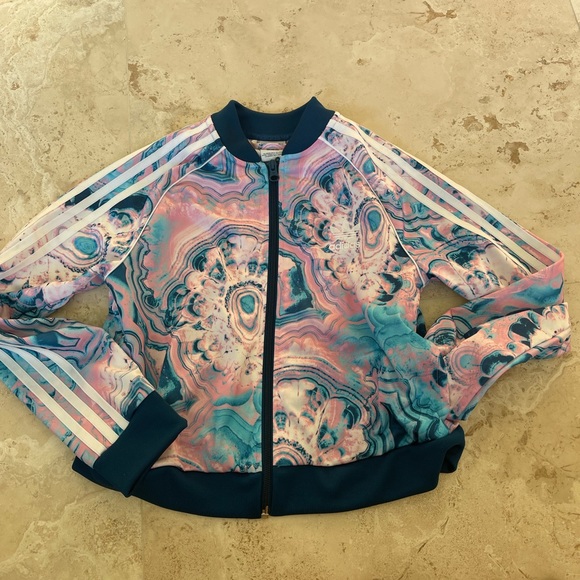 ADIDAS Rare like new GEODE Agate Marble Print Jacket - Picture 1 of 10